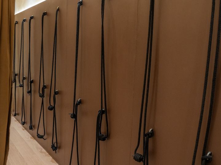Wall yoga ropes at O5