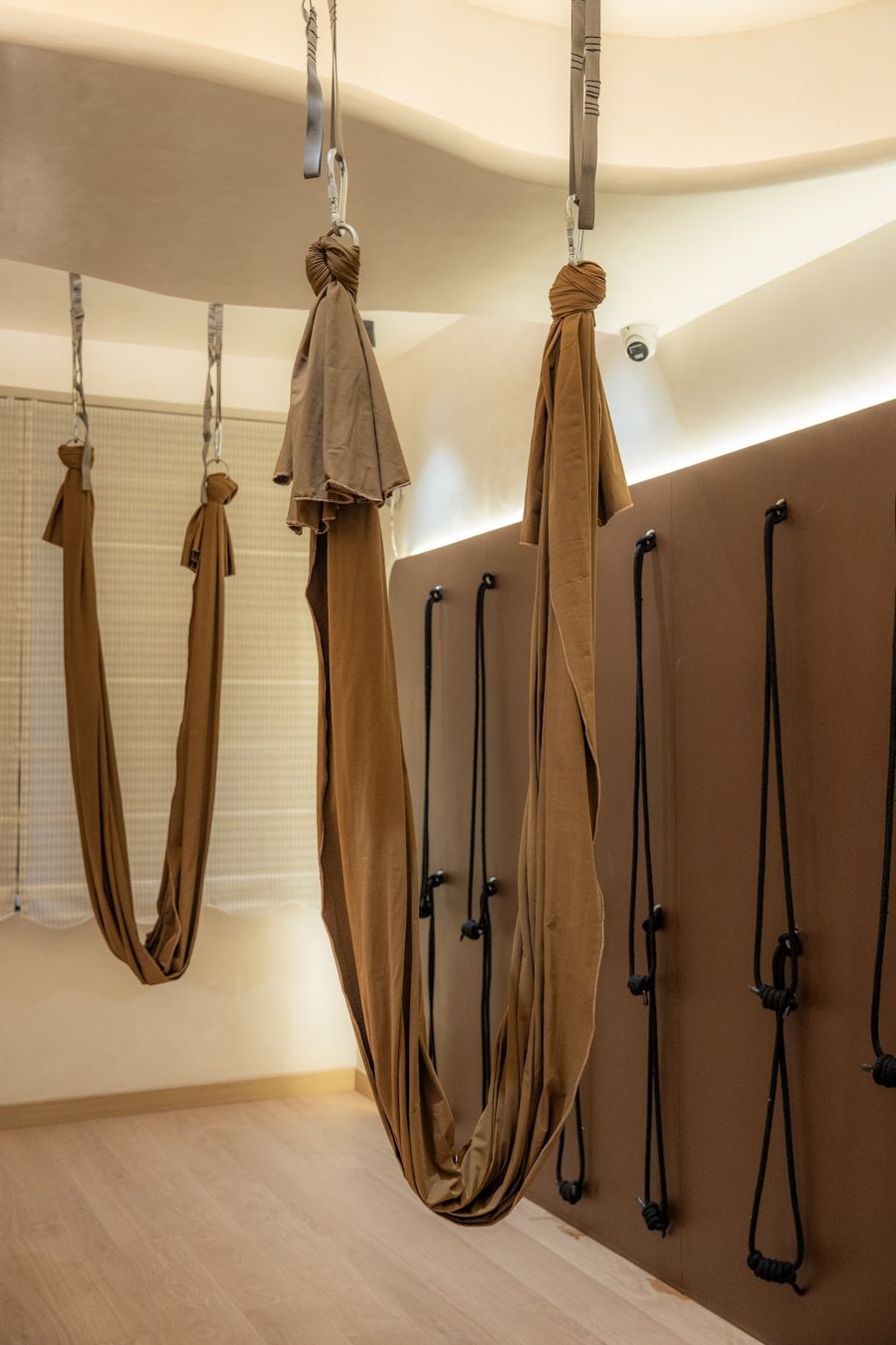 Aerial hammock and wall ropes